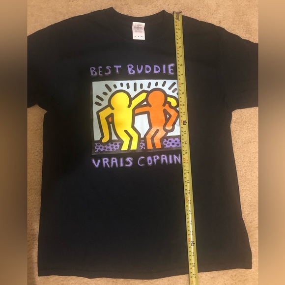 Keith Haring T-shirt Size Medium Best Buddies Vrais Copains - Picture 3 of 10